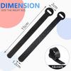 120 x Reusable Cable Ties Black, Adjustable Releasable Hook and Loop Cable Straps for PC Cable Management, Organizing Cords, TV, Desk view 2