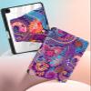 Uppuppy for iPad Pro 12.9 Case Folio Cover with Pencil Holder Women Cute Girls Girly Aesthetic Pretty Kawaii Unique Colorful Rotating Stand for Apple iPad Pro 12.9 Inch Cases 2022/2021/2020/2018 view 4