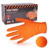 Glove Station Nitrile Disposable Gloves - Powder-Free, Latex-Free, Textured Grip, Diamond Textured Grip,Suitable for Industrial, Mechanical&Food Applications -Orange - XL (100 Count) view 1