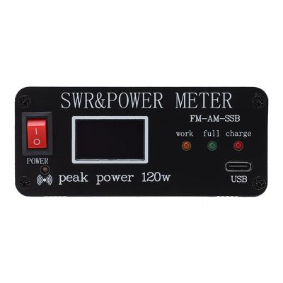 Pilipane Shortwave Power Standing Wavemeter, SWR and Power Meter Standing Wavemeter Aluminum Alloy Measurement of Electrical Power Type C Interface