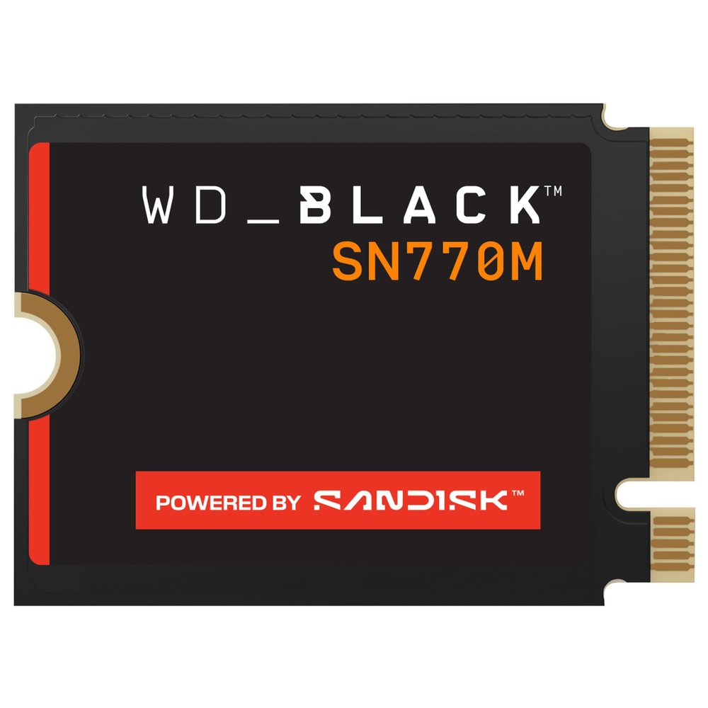 WD_Black SN770M 2TB M.2 2230 NVMeSSD - PCIe Gen 4.0, Speeds up to 5,150 MB/s, for Handheld Gaming Devices and Compatible laptops, Great for Asus ROG Ally, Steam Deck - WDBDNH0020BBK-WRSN