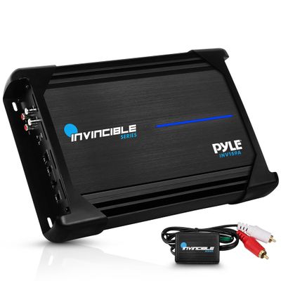 Pyle Amplifier Car Audio, Class AB MOSFET PWM Monoblock Amp Invincible Series, 1 Channel 3000 Watts Max, High-Current Dual Discrete Drive Stages Bass Amp, Advanced Protection Circuitry Car Amplifier