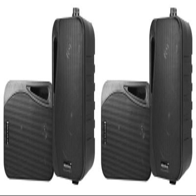 Rockville HP4S BK 4 in 360W Peak/ 120W RMS Outdoor/Indoor Speakers, Swivel Wall Mount, IPX44 Weather Resistant, High-Fidelity Sound, for Home Theater and Patio Use, 4-Piece
