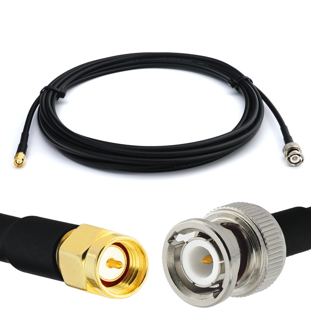 RANGEFUL 2m BNC Male to SMA Male RG58 Coaxial Cable  BNC SMA Extension Cable 6.6ft 50 Ohm