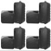 Rockville HP4S BK 4" 360W Peak/120W RMS per Pair Outdoor/Indoor Speakers, Swivel Wall Mount, IPX44 Weather Resistant, High-Fidelity Sound, for Home Theater and Patio Use, 4-Pair view 1