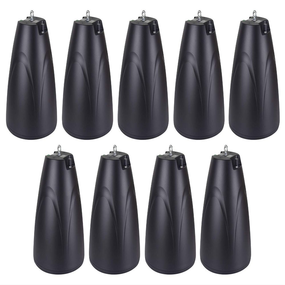 Rockville PEN-65T 6.5" 70V Hanging Pendant Speaker, 45W RMS, 140 Dispersion, 8 Ohm, Detachable Euro-Block Terminals, 9-Piece