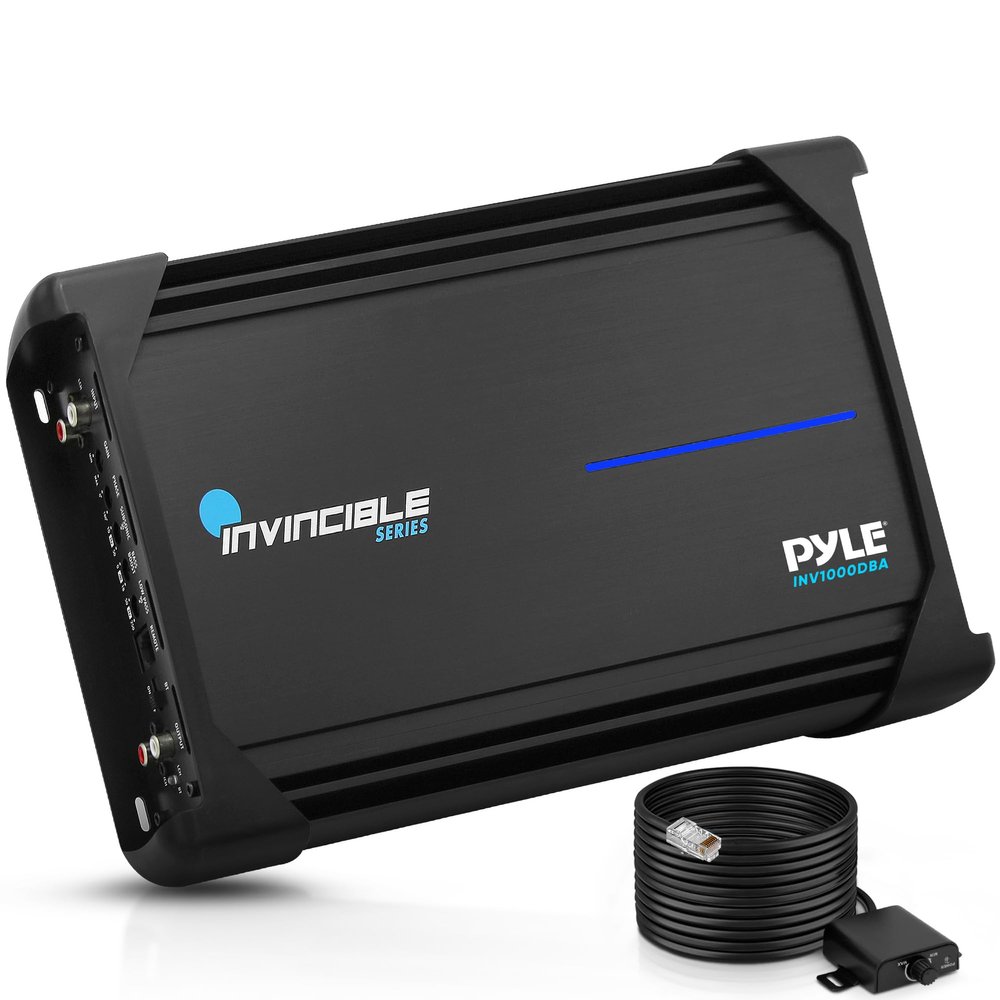 Pyle 14 Class D Mosfet Amplifier - Invincible Series Monoblock Amp, 1 Channel 2000 Watts Max, Mosfet PWM Power Supply, High-Current Dual Discrete Drive Stages, Advanced Protection Circuitry