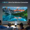 Bluetooth Projector, 120 ANSI HD 1080P Portable Video Projector, 40 Vertical Keystone Zoom Timer, Smartphone Projector Outdoor Movie for PC TV (US Plug) view 2