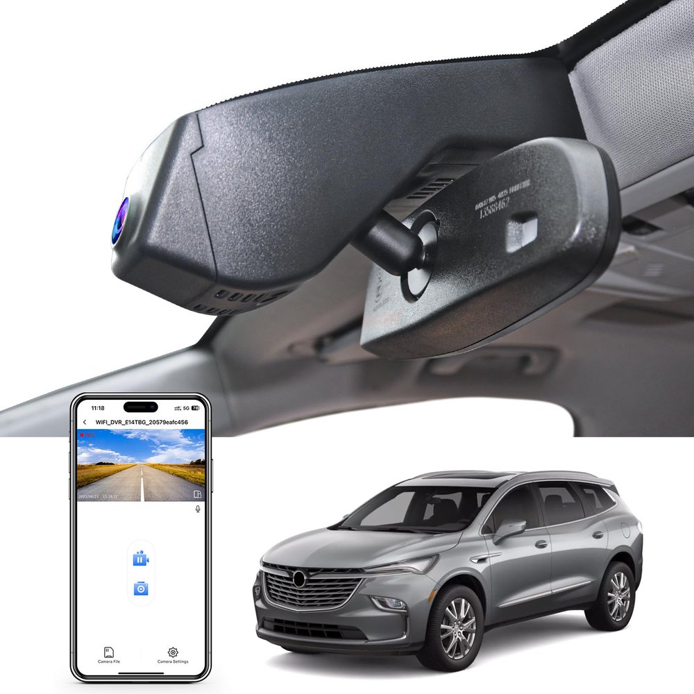 Mangoal 4K Dash Cam Custom fit for Buick Enclave 2018-2024 (Model A), Base Essence Premium Avenir Preferred, Model A & Model B Have Same Models Years but Vehicle Sensor Cover are Different, 64GB Card