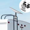 BUJ RV Ladder Tubing Holder for Starlink V1 and V2, Camper Roof Railing Mount, Universal Starlink Mounting Set, Stainless Steel and Aluminum Frame, Metallic Color, Railing Mount view 1