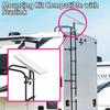 BUJ RV Ladder Tubing Holder for Starlink V1 and V2, Camper Roof Railing Mount, Universal Starlink Mounting Set, Stainless Steel and Aluminum Frame, Metallic Color, Railing Mount view 2