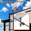BUJ RV Ladder Tubing Holder for Starlink V1 and V2, Camper Roof Railing Mount, Universal Starlink Mounting Set, Stainless Steel and Aluminum Frame, Metallic Color, Railing Mount view 3