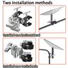 BUJ RV Ladder Tubing Holder for Starlink V1 and V2, Camper Roof Railing Mount, Universal Starlink Mounting Set, Stainless Steel and Aluminum Frame, Metallic Color, Railing Mount view 4