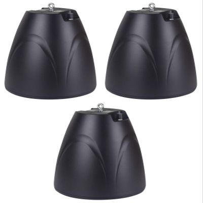 Rockville PEN-65T Black 6.5 in 70V Hanging Pendant Speakers, Full Range Sound for High Ceilings and Open Spaces, Easy Mount Design for Office/Bar/Cafe, 3-Piece