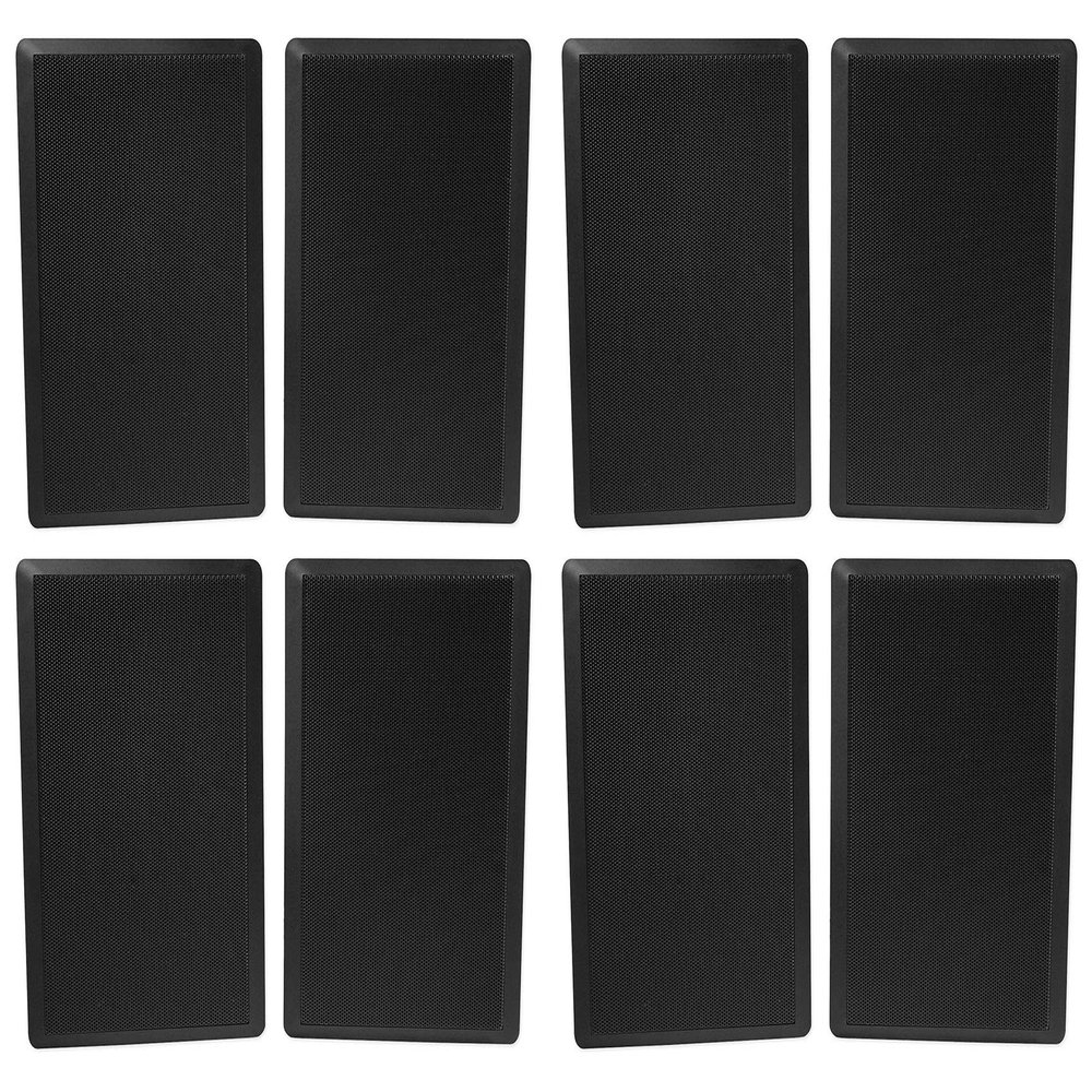 Rockville RockSlim 70B 5.25-in 70V Commercial Wall Speakers 100Hz-20kHz, Slim Profile, Built-in Transformer, Easy Mount Design, for Restaurants and Retail Spaces, 8-Pieces