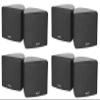 Rockville Cube Black 30W RMS 3.5 in Home Theater Wall Speakers, 8 Ohm, 360-Degree Swivel Brackets, True 2-Way Audio, Compact Design, for Home Theater and Surround Sound, 8-Piece view 1