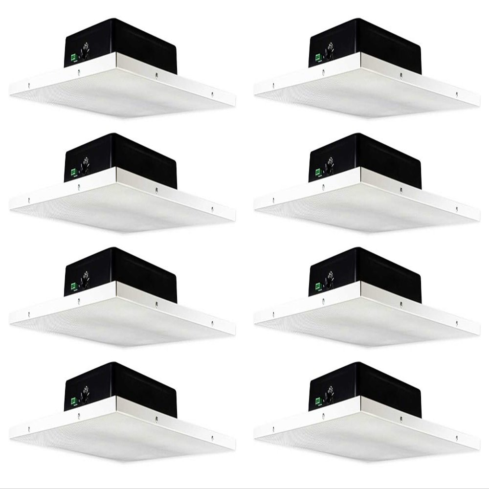 Rockville (8) DCS8T 70V Commercial 2x2 Drop Ceiling Tile Speaker 4 Office/Business