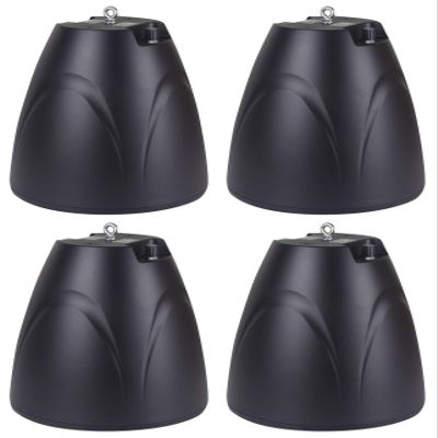 Rockville PEN-65T 6.5 in 70V Hanging Pendant Speakers Black, Wide Dispersion, Multi-Tap Transformer, Suspension Hardware Included, for Restaurants Bars and Retail, 4-Piece