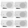 Rockville HP4S-8 4-in 8 Ohm Outdoor/Indoor Home Theater Speakers, Swivel Bracket Mount, Weather Resistant, for Patios, Decks, Garages and Living Rooms, 6-Piece view 1