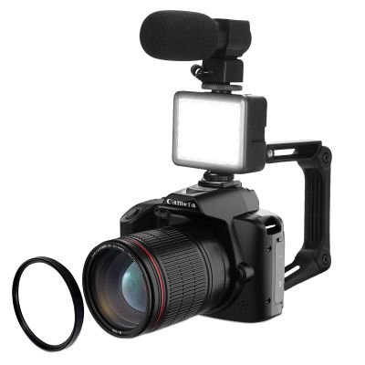 Yoidesu 4K Vlogging Camera for, 64MP Night Vision Digital Camera for Photography with, 3in Screen 16X Digital Zoom Camcorders Video Camera with Fill Light Mic Stabilizer