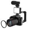 Yoidesu 4K Vlogging Camera for, 64MP Night Vision Digital Camera for Photography with, 3in Screen 16X Digital Zoom Camcorders Video Camera with Fill Light Mic Stabilizer view 1