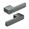 HAvern Smart Lock Biometric Fingerprint Password Key Unlocking Smart Electronic Lock Mirror Touch Screen Mute Lock (Color : Gray) view 1