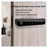 HAvern Smart Lock Biometric Fingerprint Password Key Unlocking Smart Electronic Lock Mirror Touch Screen Mute Lock (Color : Gray) view 3