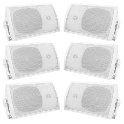 Rockville (6) HP5S-8 5.25" Outdoor/Indoor Home Theater Speakers w/Swivel Bracket