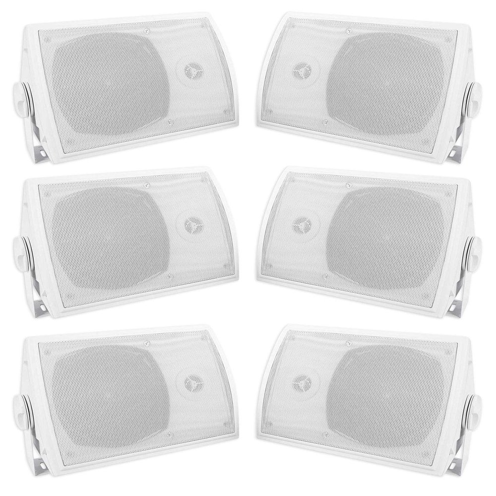 Rockville (6) HP5S-8 5.25" Outdoor/Indoor Home Theater Speakers w/Swivel Bracket
