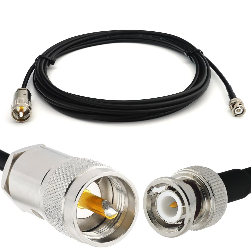 RANGEFUL 2m BNC Male to PL259 RG58 Coaxial Cable  BNC PL Extension Cable 6.6ft 50 Ohm