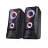 Trust Gaming GXT 606B Javv PC Gamer 2.0 Speaker with RGB LED Lighting, 12W (6W RMS), USB Power, 3.5 mm Jack, Compact Speaker System, Computer/Laptop - Black view 1