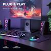 Trust Gaming GXT 606B Javv PC Gamer 2.0 Speaker with RGB LED Lighting, 12W (6W RMS), USB Power, 3.5 mm Jack, Compact Speaker System, Computer/Laptop - Black view 4