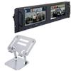 BoxWave Stand and Mount Compatible with Cooltouch RX-702A - Executive VersaView Laptop Stand, Ergonomic Adjustable Viewing Angle Metallic Riser - Metallic Silver view 1
