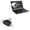 BoxWave Smart Gadget Compatible with AORUS 17X (2023) - AllReader SD Card Reader, microSD Card Reader SD Compact USB - Jet Black view 1