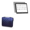BoxWave Case Compatible with Dasung Not-eReader 103 (EP1030312) - Quilted Carrying Bag, Soft Synthetic Leather Cover w/Diamond Design - Navy view 1