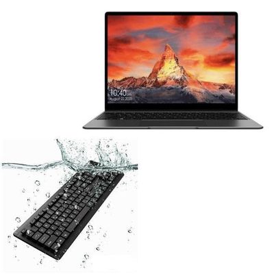 BoxWave Keyboard Compatible with Chuwi GemiBook Pro - AquaProof USB Keyboard, Washable Waterproof Water Resistant - Jet Black