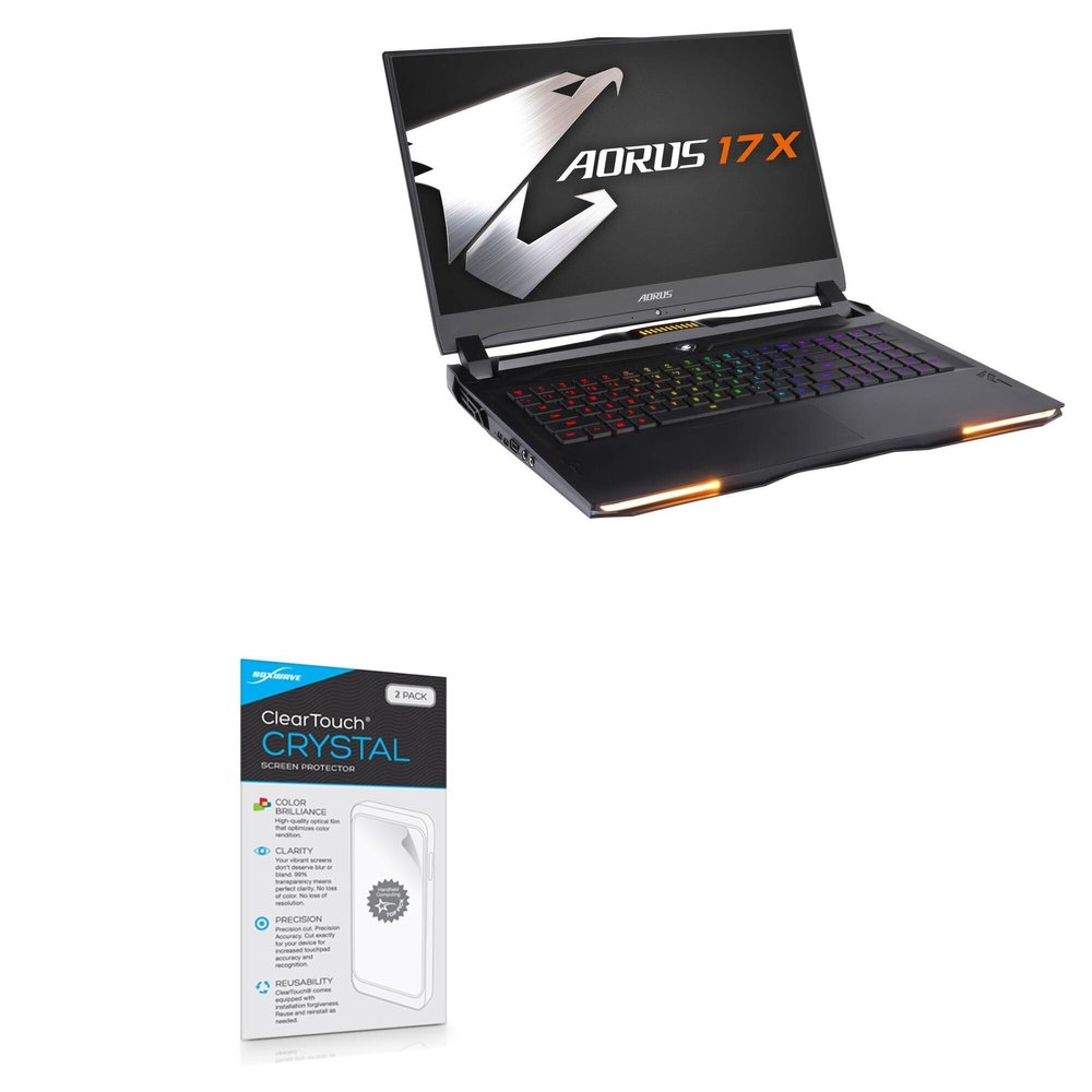 BoxWave Screen Protector Compatible with AORUS 17X (2023) - ClearTouch Crystal (2-Pack), HD Film Skin - Shields from Scratches
