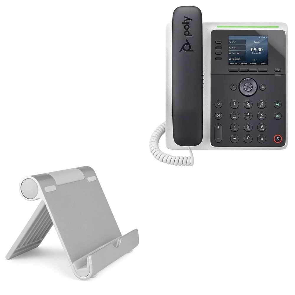 BoxWave Stand and Mount Compatible with Poly Edge E220 - VersaView Aluminum Stand, Portable, Multi Angle Viewing Sturdy