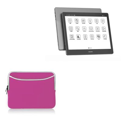 BoxWave Case Compatible with Dasung Not-eReader 103 (EP1030312) - SoftSuit with Pocket, Soft Pouch Neoprene Cover Sleeve Zipper Pocket - Flamingo Pink