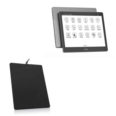 BoxWave Case Compatible with Dasung Not-eReader 103 (EP1030312) - Velvet Pouch, Soft Velour Fabric Bag Sleeve with Drawstring - Jet Black