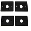 (4) Four Single Gang Blank Wall Plate for One XLR Male or Female Panel Mount D Type Black Steel view 1