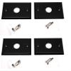 (4) Four Single Gang Blank Wall Plate for One XLR Male or Female Panel Mount D Type Black Steel view 3