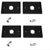(4) Four Single Gang Blank Wall Plate for One XLR Male or Female Panel Mount D Type Black Steel view 4