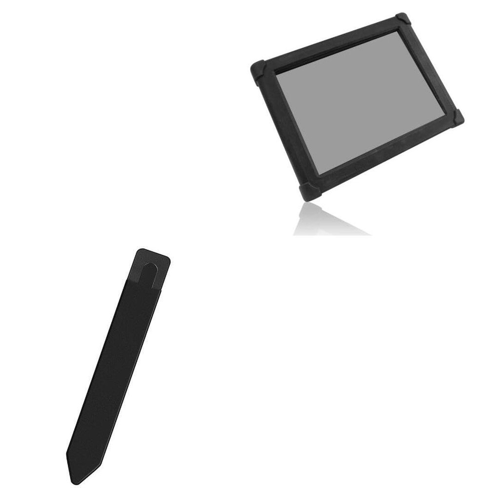 BoxWave Stylus Pouch Compatible with iKey IK-FPMT-15-1500 - Stylus PortaPouch, Pen Stylii Holder Carrier Portable Self-Adhesive - Jet Black