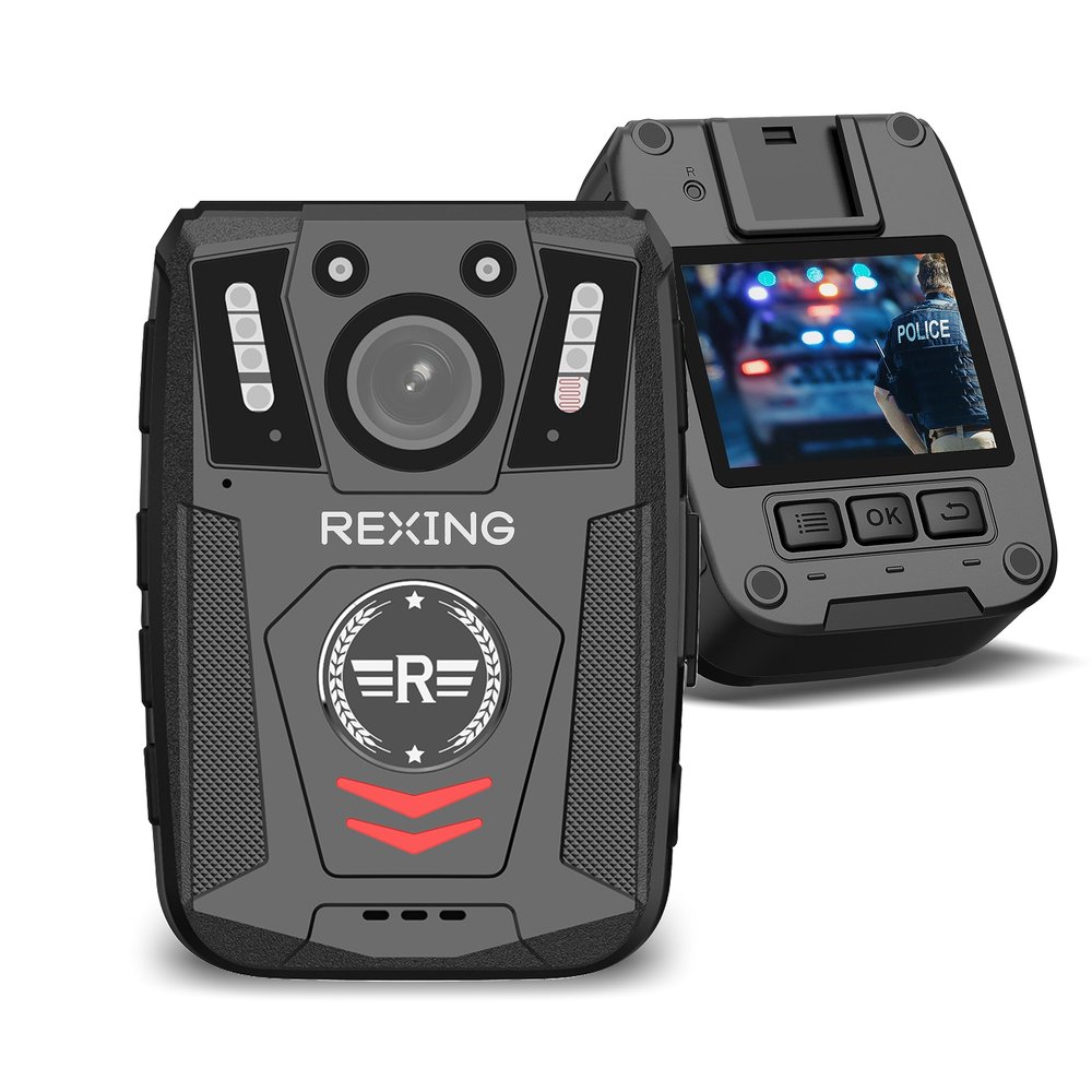 RexingUSA P2 FHD Body Camera - 1080P FHD Body Cam with Infrared Night Vision, Lightweight Wearable Camera, Video Surveillance, 8X Digital Zoom, 170 Degree Lens
