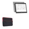 BoxWave Case Compatible with Dasung Not-eReader 103 (EP1030312) - SoftSuit with Pocket, Soft Pouch Neoprene Cover Sleeve Zipper Pocket - Jet Black with Red Trim view 1