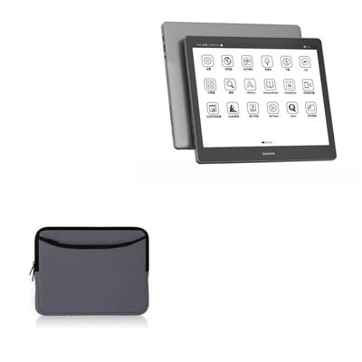 BoxWave Case Compatible with Dasung Not-eReader 103 (EP1030312) - SoftSuit with Pocket, Soft Pouch Neoprene Cover Sleeve Zipper Pocket - Charcoal Grey