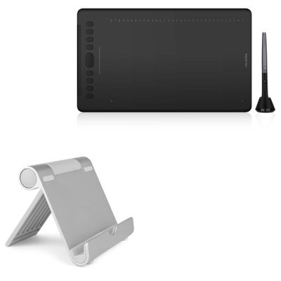 BoxWave Stand and Mount Compatible with Huion Inspiroy H1161 - VersaView Aluminum Stand, Portable, Multi Angle Viewing Sturdy