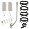 Proxicast 4x4 MIMO Cross-Polarized Antenna Bundle: 25 ft Cables + U.FL Adapters + Stainless Mount + Free Silicone Tape (ANT-129-001-4x4-25) view 1