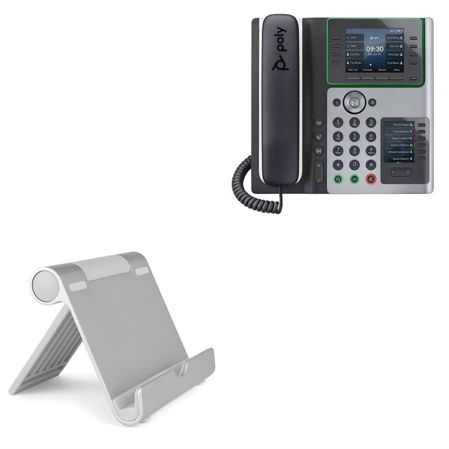 BoxWave Stand and Mount Compatible with Poly Edge E450 - VersaView Aluminum Stand, Portable, Multi Angle Viewing Sturdy